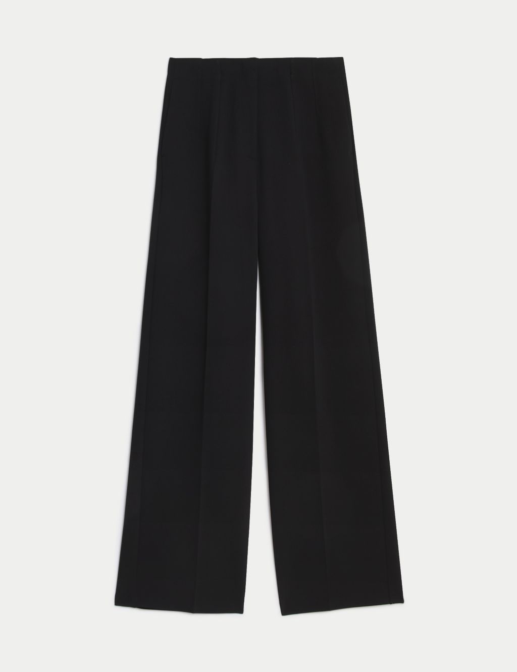 Buy Woven Elasticated Waist Wide Leg Trousers | M&S Collection | M&S