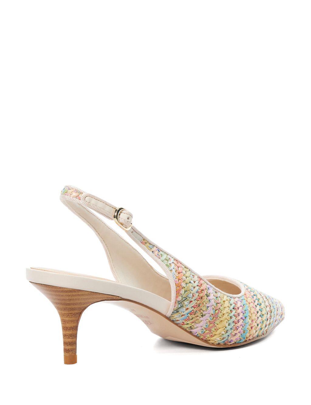 Woven Kitten Heel Pointed Slingback Shoes 2 of 5