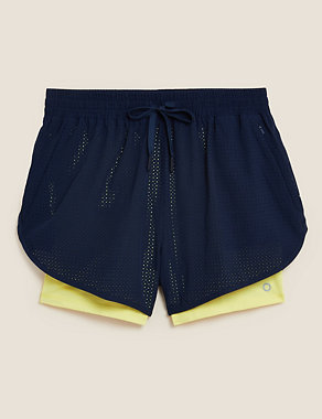 Woven Layered Gym Shorts Image 2 of 6