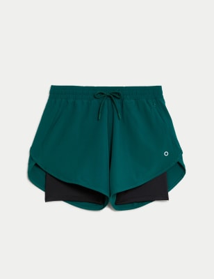 Woven Layered Gym Shorts Image 2 of 7