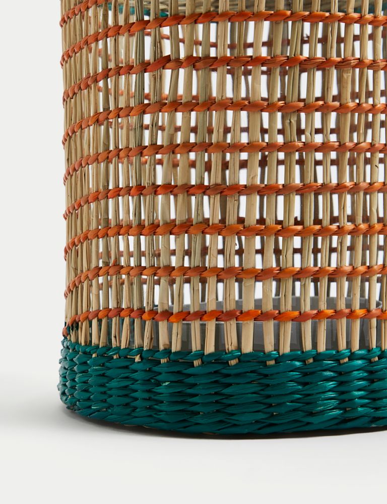 Woven Rattan Hurricane Candle Holder 3 of 4