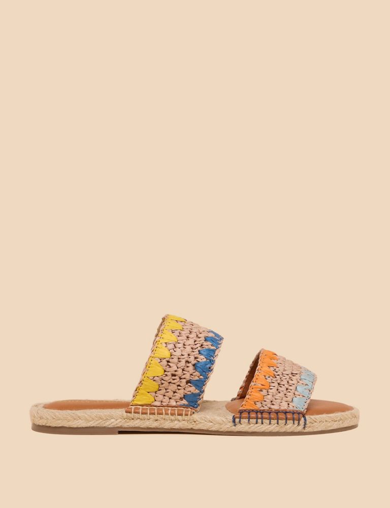Woven Strappy Flat Mules 1 of 4
