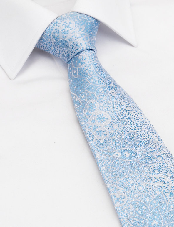 XL Pure Silk Floral Tie Image 1 of 1