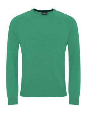 XS Extrafine Pure Lambswool Crew Neck Jumper Image 2 of 4
