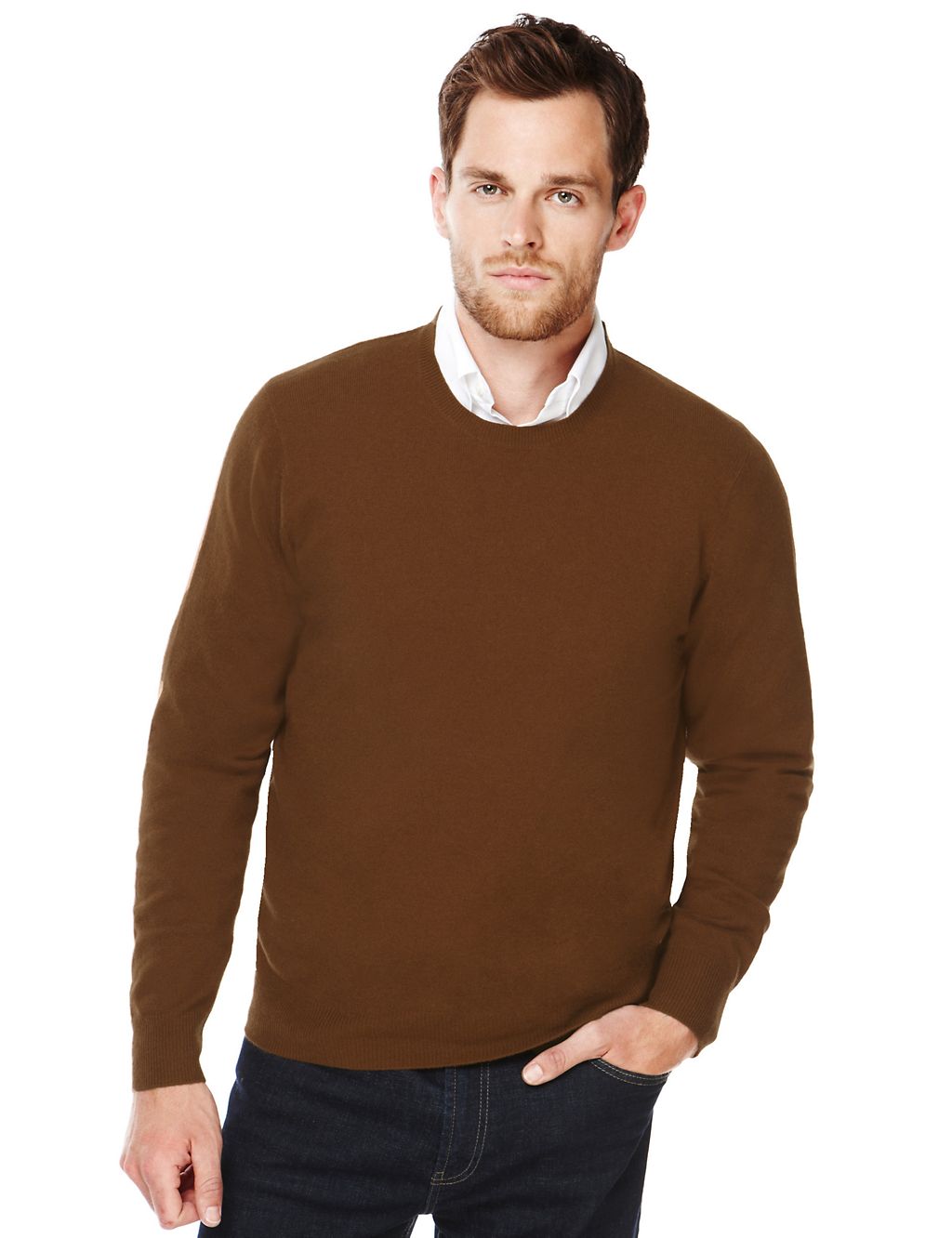 XS Luxury Wool Rich Crew Neck Jumper with Cashmere 3 of 5