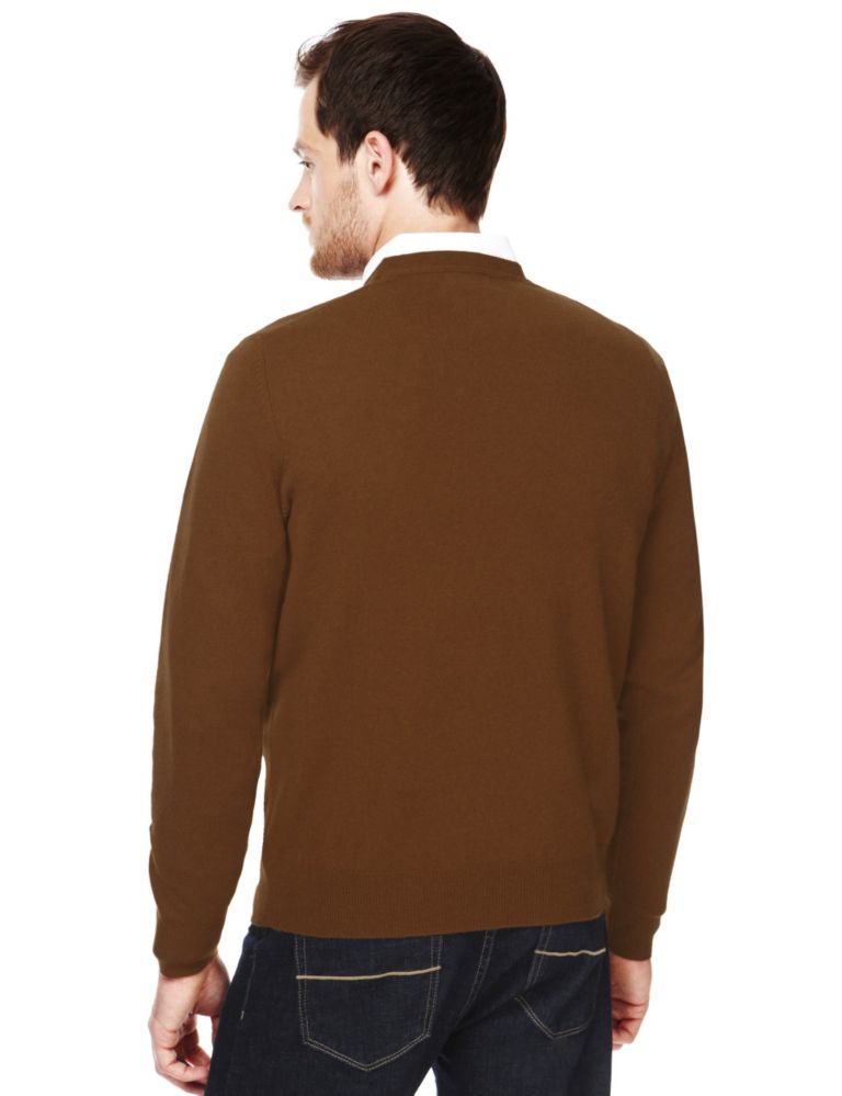 XS Luxury Wool Rich Crew Neck Jumper with Cashmere 4 of 5
