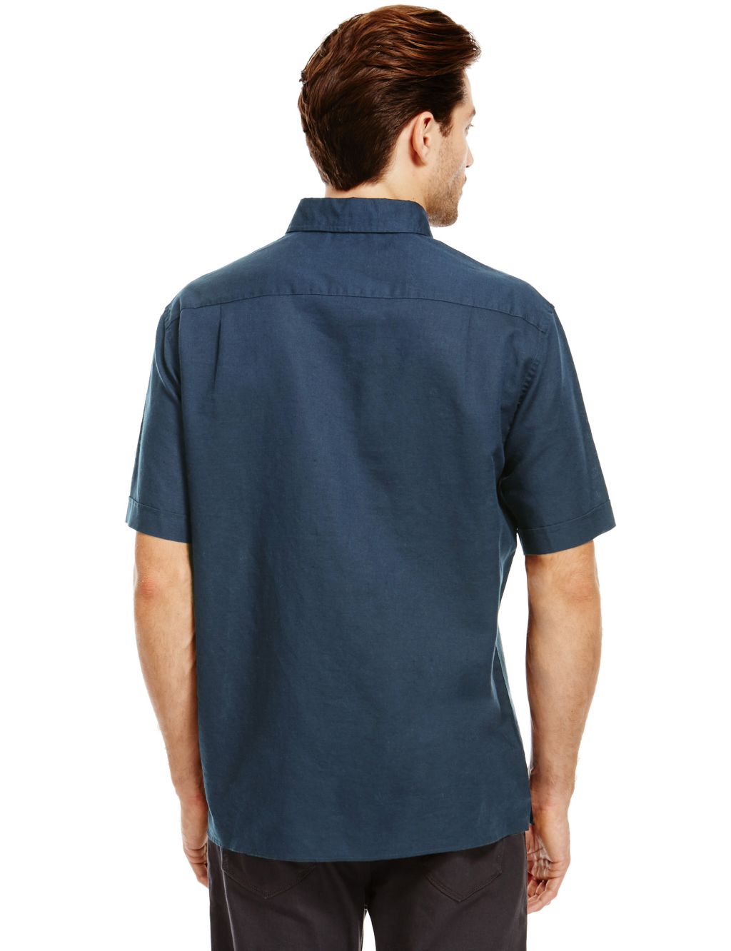 XXXL Linen Blend Classic Collar Shirt 2 of 3