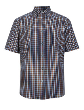 XXXL Modal Blend Easy Care Soft Touch Checked Shirt Image 2 of 3