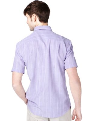 XXXL Soft Touch Space Dye Striped Shirt Image 2 of 3