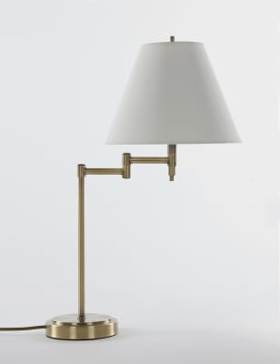 

M&S Collection Metal Medium Table Lamp - Antique Brass, Antique Brass