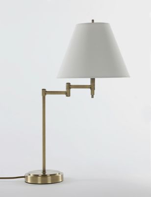 M&S Metal Medium Table Lamp - Antique Brass, Antique Brass