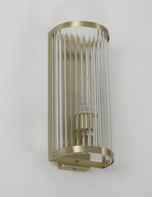M&S Monroe Wall Light - Antique Brass, Antique Brass,Silver