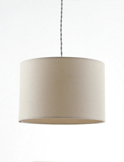 M&S Collection Textured Drum Lamp Shade - 1Size - Oatmeal, Oatmeal