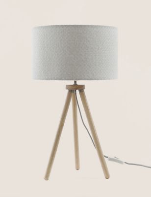 Wooden Tripod Table Lamp