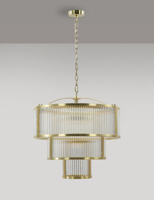 M&S Monroe Tiered Chandelier - Gold, Gold