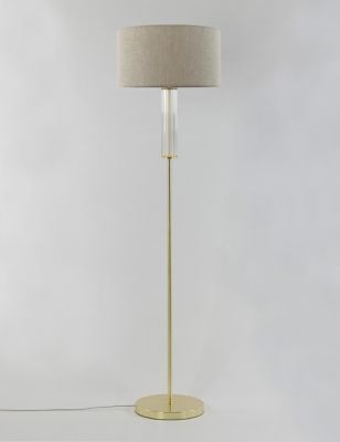 M&S Monroe Floor Lamp - Antique Brass, Antique Brass,Chrome