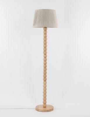 M&S Tilly Floor Lamp - Natural, Natural,Green
