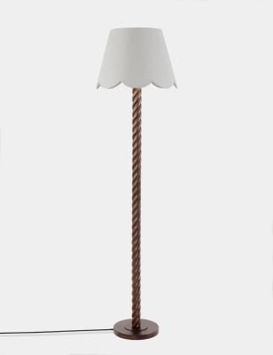 

M&S Collection Amelia Floor Lamp - Wood, Wood