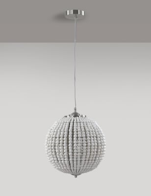 

M&S Collection Lydia Beaded Pendant Light - Natural, Natural