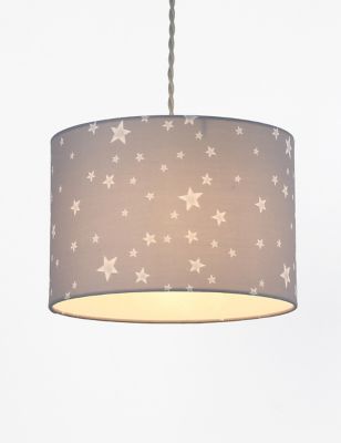 Star Print Ceiling Lamp Shade M S, Small Drum Lamp Shades Ukuran