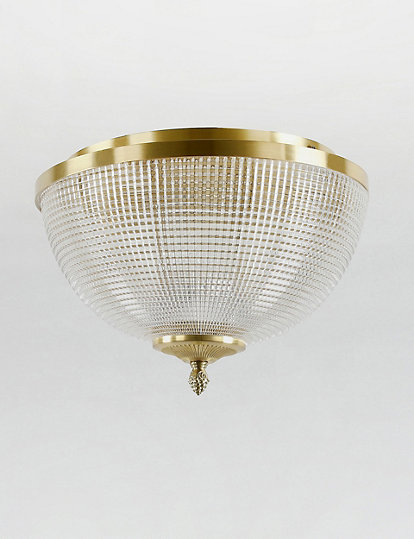 M&S Collection Eliza Flush Light - 1Size - Antique Brass, Antique Brass
