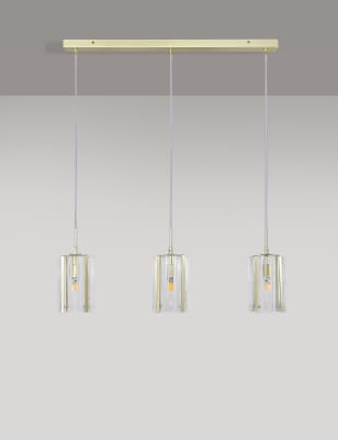 

M&S Collection Glass Pendant Ceiling Light - Polished Brass, Polished Brass