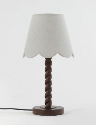M&S Amelia Table Lamp - Wood, Wood