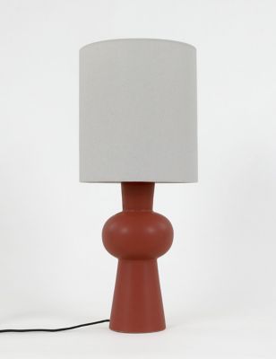 M&S Theo Table Lamp - Red, Red