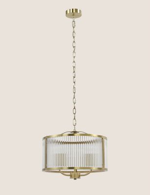 M&S Monroe Pendant Light - Antique Brass, Antique Brass,Chrome