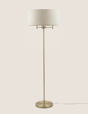 M&S Fleur Floor Lamp - Antique Brass, Antique Brass