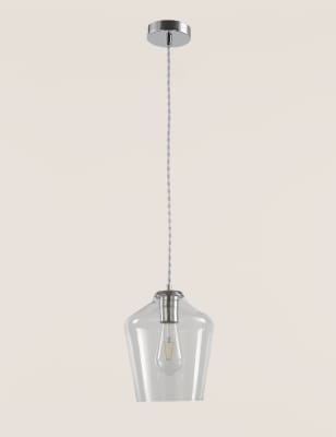 M&S Claudia Pendant Light - 1Size - Clear, Clear