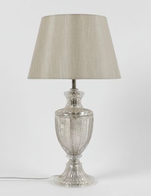 M&S Mercury Urn Table Lamp - Silver Mix, Silver Mix