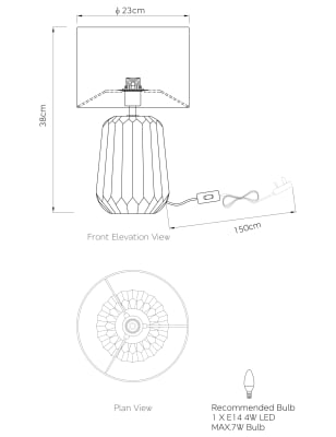 

Geometric Table Lamp - White Mix, White Mix