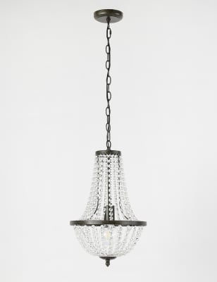 M&S Collection Small Vintage Chandelier - Black Mix, Black Mix