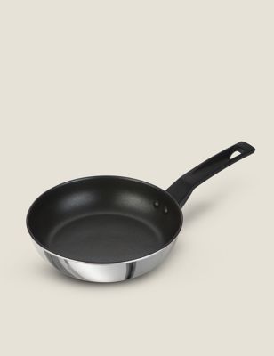 Image of Prestige Stainless Steel 21cm Frying Pan - Silver, Silver