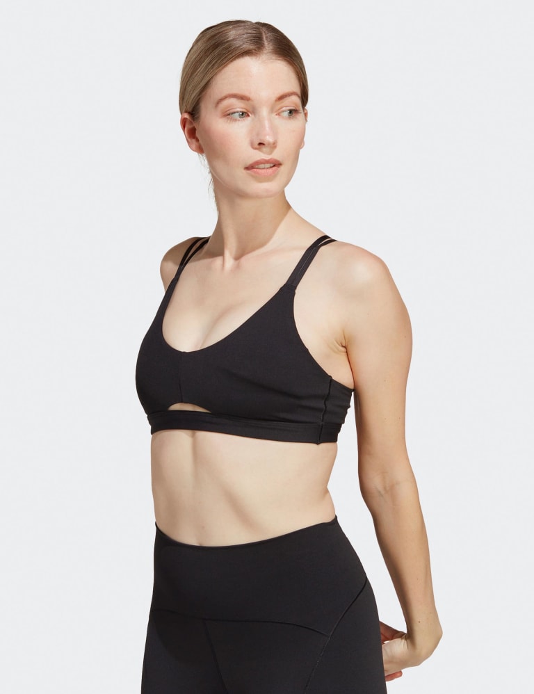 adidas Áo Bra Light Support Yoga Studio - Hồng