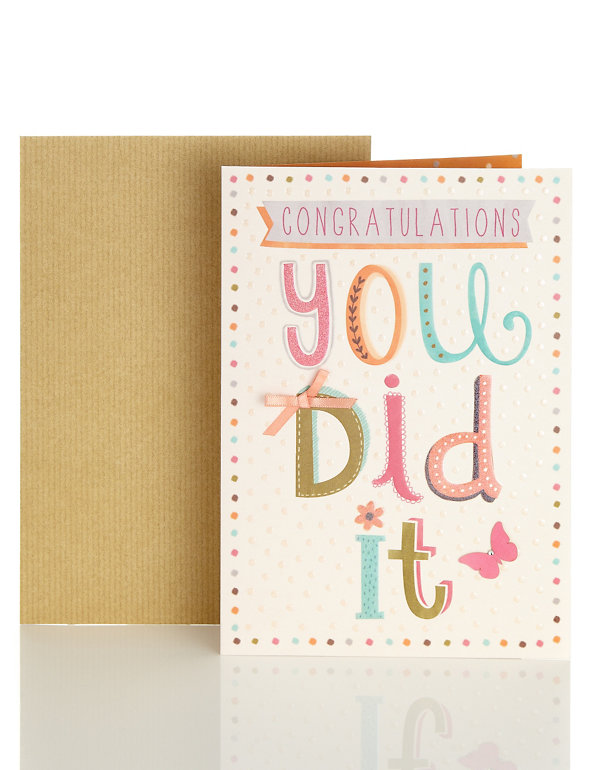 You Did It Spotty Greetings Card Image 1 of 2