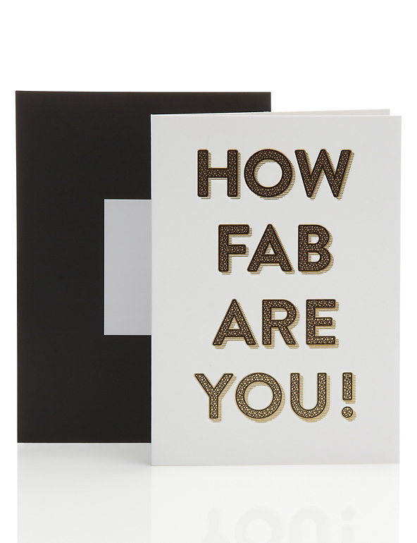 You're Fab Typographic Encouragement Card Image 1 of 1