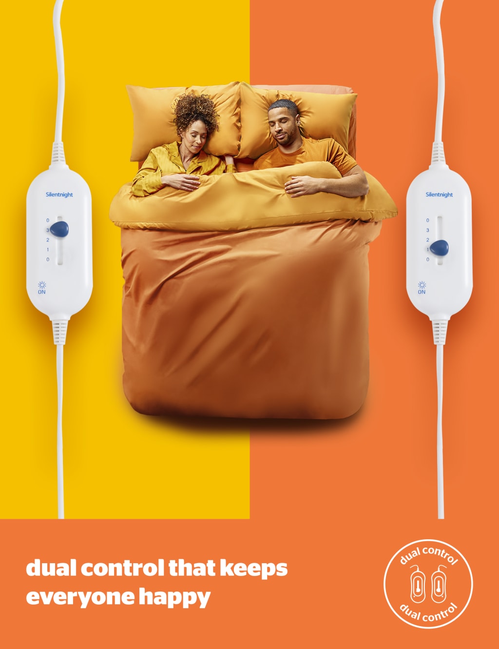 Yours & Mine Dual Control Electric Blanket Silentnight M&S