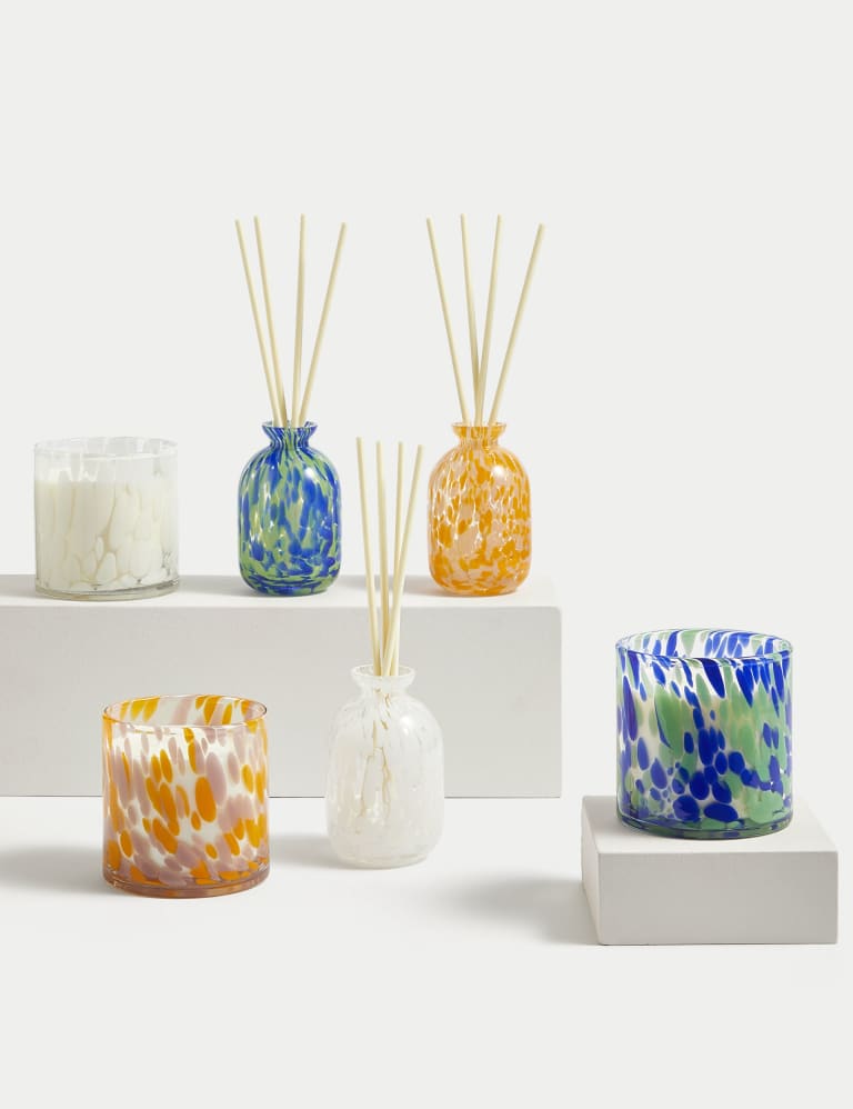 Yuzu & Pomegranate Confetti Glass Scented Candle M&S Collection M&S