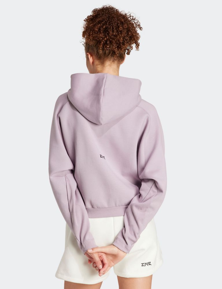 Z.N.E. Cotton Rich Zip Up Relaxed Hoodie 4 of 6