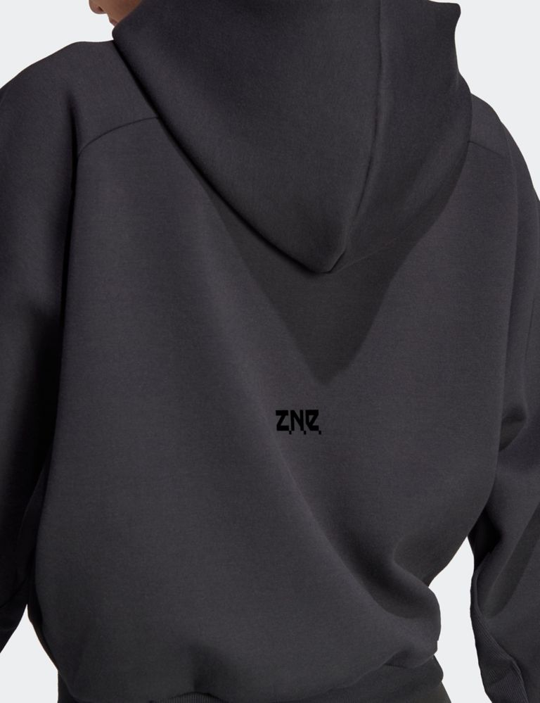Z.N.E. Cotton Rich Zip Up Relaxed Hoodie 6 of 6