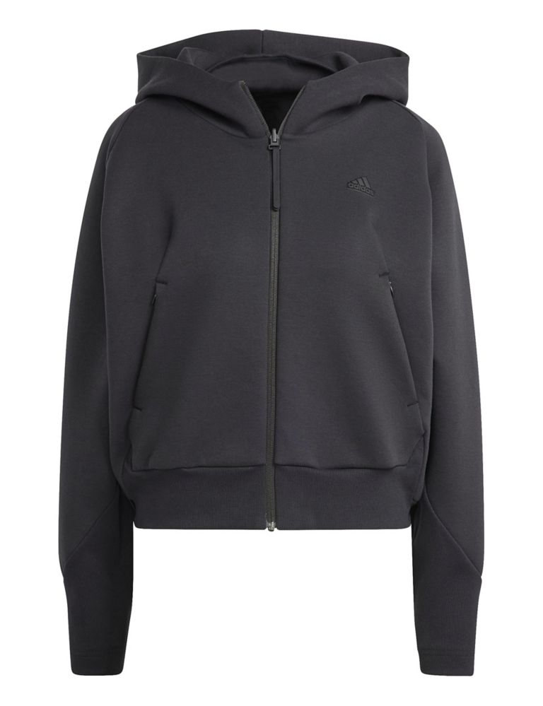Z.N.E. Cotton Rich Zip Up Relaxed Hoodie 2 of 6