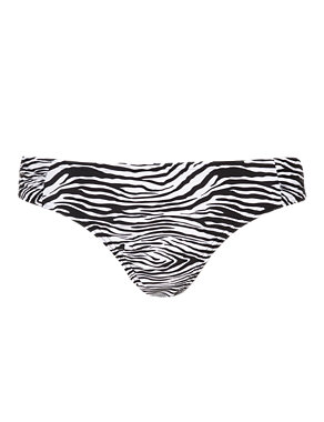 Zebra Print Hipster Bikini Bottoms Image 2 of 3