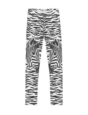 Zebra Print Leggings (5-14 Years) Image 2 of 3