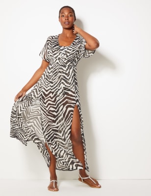 Zebra print beach outlet dress