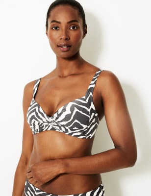 zebra print bikini top