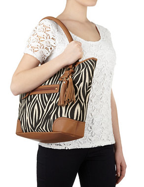 Zebra Shopper Bag Image 2 of 5