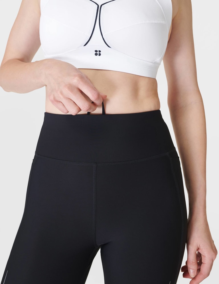 Sweaty Betty Zero Gravity Black Glitter High Rise 7/8 Tight