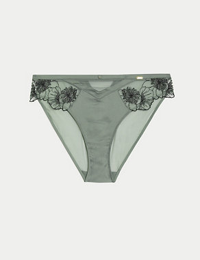 Zinnia Embroidery High Leg Knickers Image 2 of 5